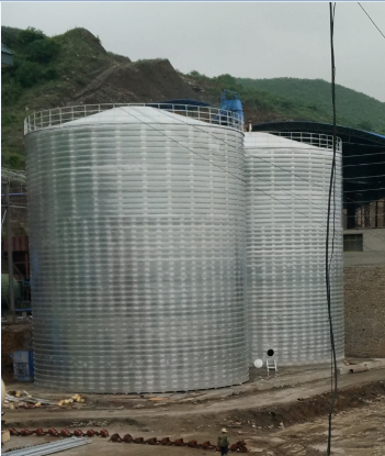 宜君粮食钢板仓的安装全过程不用热焊接